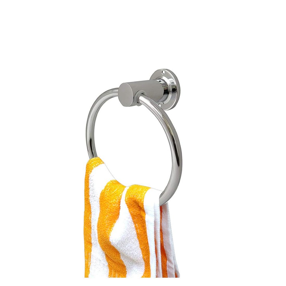 Anatomix Diplomat Round Hand Towel Ring/Holder for Bathroom/Towel Hanger for Washbasin | Napkin Holder Stand for Kitchen - (Pack of 1) Brass