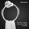 Anatomix Diplomat Round Hand Towel Ring/Holder for Bathroom/Towel Hanger for Washbasin | Napkin Holder Stand for Kitchen - (Pack of 1) Brass view 2