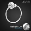 Anatomix Diplomat Round Hand Towel Ring/Holder for Bathroom/Towel Hanger for Washbasin | Napkin Holder Stand for Kitchen - (Pack of 1) Brass view 4