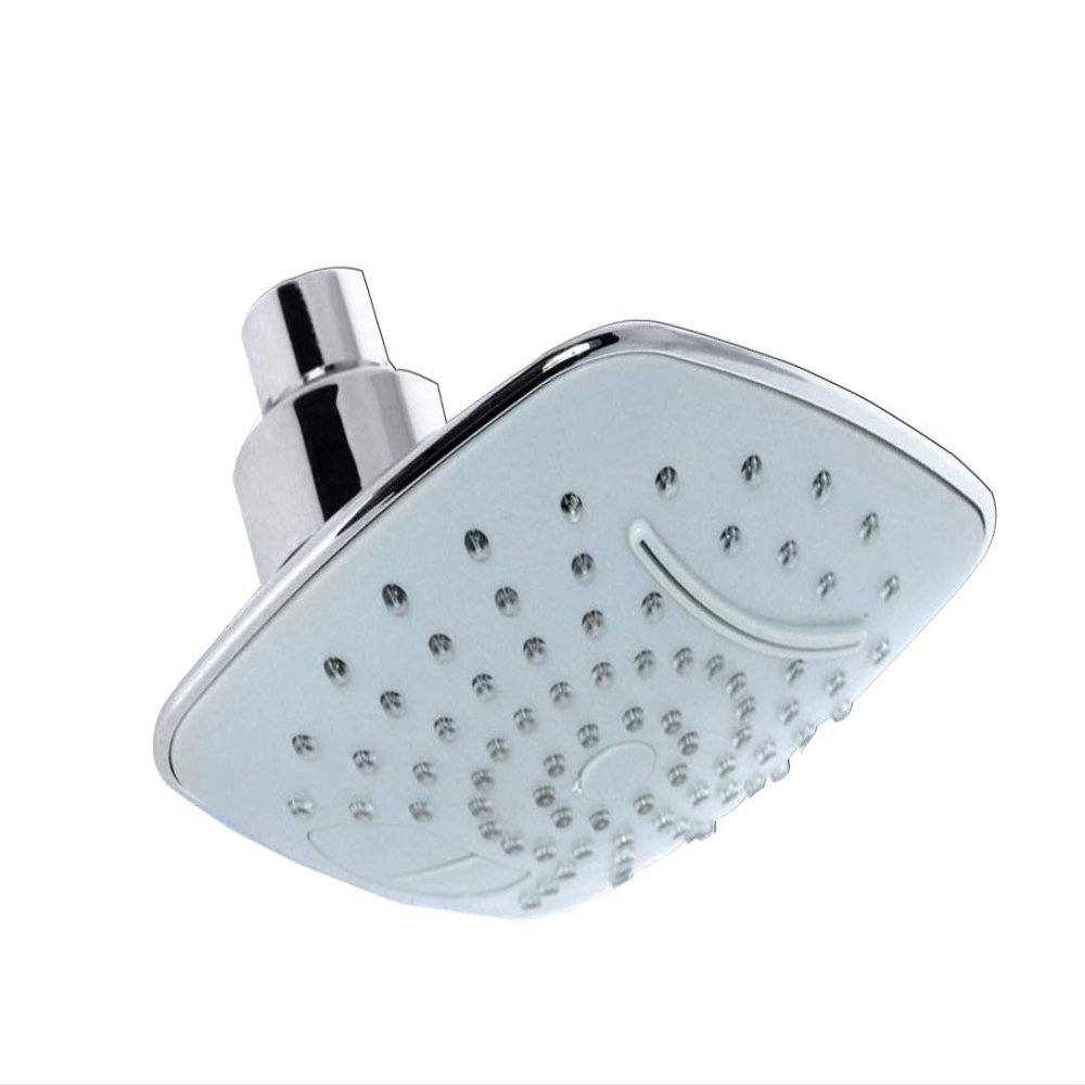 NEW WARE CP ABS Overhead Bathroom Shower Head | Durable Silver Chrome Finish, Corrosion-Resistant, Easy Install