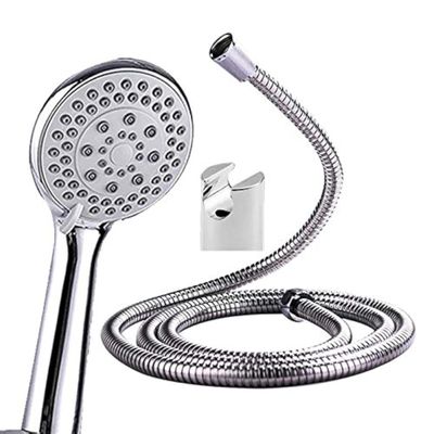 ZAP Delta Multi Flow function Hand shower with With SS-304 Grade 1.5 Meter Flexible Hose Pipe and Wall Hook (Chrome). Set(1)