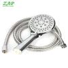 ZAP Delta Multi Flow function Hand shower with With SS-304 Grade 1.5 Meter Flexible Hose Pipe and Wall Hook (Chrome). Set(1) view 3