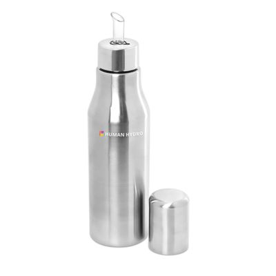 Human Hydro Stainless Steel Oil Dispenser  750ml | Drip-Free Spout, Leak-Proof Lid | Ideal for Mustard, Olive, Sesame Oils & Ghee | Rust-Free Oil Storage Bottle