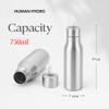 Human Hydro Stainless Steel Oil Dispenser  750ml | Drip-Free Spout, Leak-Proof Lid | Ideal for Mustard, Olive, Sesame Oils & Ghee | Rust-Free Oil Storage Bottle view 2