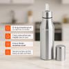 Human Hydro Stainless Steel Oil Dispenser  750ml | Drip-Free Spout, Leak-Proof Lid | Ideal for Mustard, Olive, Sesame Oils & Ghee | Rust-Free Oil Storage Bottle view 3
