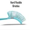 Homfine One Sided Plastic Toilet Cleaning Brush with Long Handle for Home, Office Toilets, Hotle Multi Purpose Cleaning Tiles, Ceramic (1 Pc, Aqua Green) view 2