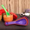 INKULTURE Plastic 4 Pcs Double Side Backing Measuring Cups & Spoons Set (Multicolor) view 3