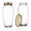 Ash & Roh Big pot glass jar Kitchen Storage Glass Jars & Containers With Airtight Metal Lid - (1000 ML /1 LTR /1 KG) - SET OF (4) view 4