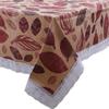 ZITIN Big Brown Leaf Dining Table Cover for 4-6 Seater Size 54 * 78 Inches (White Lace) view 2