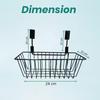 Go Hooked Metal Hanging Storage Basket Cabinet Door Organiser Assorted Colour Durable Versatile Stylish Heavy Duty Space Saving Sturdy Metal Efficient Compact Practical Modern view 2