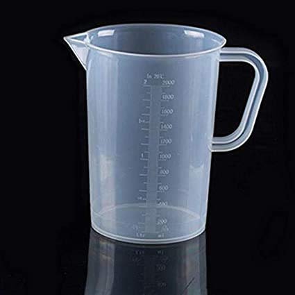 MV Measuring Jug 2000ml Moulded In Polypropylene (polylab, Pack of 2 Jar)