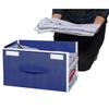 HomeStrap Stackable Non Woven Shirt Organizer with Cover Lid (Navy Blue) view 2
