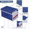 HomeStrap Stackable Non Woven Shirt Organizer with Cover Lid (Navy Blue) view 3