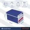 HomeStrap Stackable Non Woven Shirt Organizer with Cover Lid (Navy Blue) view 4