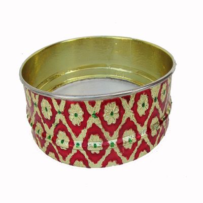 Primium Quality Stainless Steel Beautiful Karwa Chauth channi/Chalni. (Multicolor)