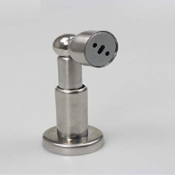 Nixnine Stainless Steel Adjustable Magnetic Door Stopper Door Catcher, Door Magnet Holder for Home, Office, Silver Pack of 3