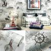 SPAK- KAL Wallpaper Printed Self Adhesive Wall Clock Pirate Ship Water Proof WallpaperVinyl Stickers Wooden Door Wardrobe Desktop PVC Wall Papers (36 X 48 Inches) view 2