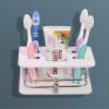 Crotomak Acrylic Toothbrush Holder with Wall Mount for Bathroom/Home/Hotels (Milky White) view 1