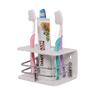 Crotomak Acrylic Toothbrush Holder with Wall Mount for Bathroom/Home/Hotels (Milky White) view 3