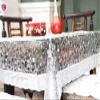 CASA-NEST PVC 3D Bubble Transparent Rectangle 6-8 Seater Dining Table Cover (60x90) stone003 (Silver Lace) view 2