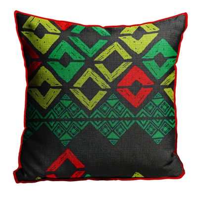 MUKESH HANDICRAFTS Polyester Jute Decorative Throw/Pillow Covers, Cushion Covers for Living Room - 1 pcs, 24 X 24 Inch (Multicolor, Mh24Jcc0247)