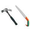 CTM TOOLS Combo of Steel Edge Sharpen Teeth Pruning Saw and Shock Proof 1/2lb Shaft Rubber Grip Claw Hammer view 1