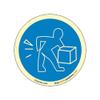 buysafetyposters.com - Lift Carefully Autoglow Sign - Glow In Dark Eco Vinyl Sticker - 300 mm DIA view 1