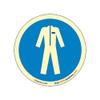 buysafetyposters.com - Mandatory Protective Clothing Autoglow Sign - Premium Quality Glow In Dark Eco Vinyl Sticker - 300 mm DIA view 1