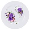 Cutting EDGE Round Colorful Set of Dinner Plates with Floral Printed Design for Families, Parties, Unbreakable, Kid Friendly, Microwave Safe, Dishwasher Safe, (Set of 6, Purple Rose) view 4