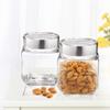 Brezzycloud 580ml Cube Jar, Transparent Glass Sealed Jar, Kitchen Glass Bottle for Spices, Dryfruits and food, Kitchen Storage Glass Jar (Set Of 2) view 1