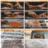 Royal Kraft Floral Brass Wooden Printing Stamps (Set of 5) - DIY Fabric, Clay, Pottery Blocks BHtag0006 view 3