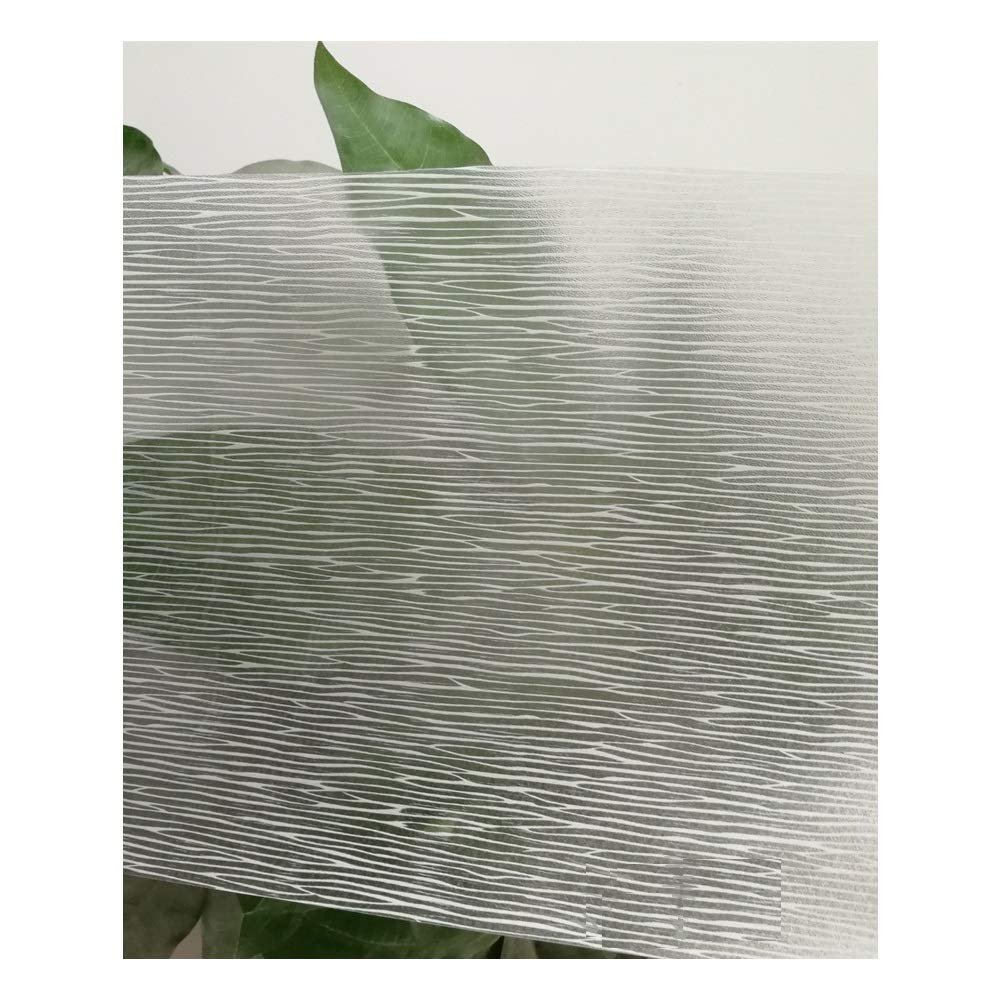 CVANU Privacy Window Film White Wood Grain Texture Frosting Film Window Sticker Frosted Vinyl Sheets for Front Door/Bathroom/Sidelight/Small Windows, 12''x84''