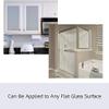 CVANU Privacy Window Film White Wood Grain Texture Frosting Film Window Sticker Frosted Vinyl Sheets for Front Door/Bathroom/Sidelight/Small Windows, 24''x48'' view 4