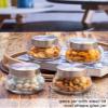 Brezzycloud Oval Shape 300ml Spice Glass Jars with Rustproof Steel Airtight Lid, Suitable to use in your Home Office, kitchen storage/Glass jars for kitchen, Glass jar for Gift (300ml) (Set Of 2) view 2