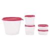 Cutting EDGE Nesterware Food Storage Container Set of 5 for Pulses, Sugar, Tea, Cereals, Travelling, Spices, Office, Lunch Box 1000ml x 1, 250ml x 2, 125ml x 2 (Pink) view 3