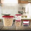 Cutting EDGE Nesterware Food Storage Container Set of 5 for Pulses, Sugar, Tea, Cereals, Travelling, Spices, Office, Lunch Box 1000ml x 1, 250ml x 2, 125ml x 2 (Red) view 1