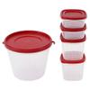 Cutting EDGE Nesterware Food Storage Container Set of 5 for Pulses, Sugar, Tea, Cereals, Travelling, Spices, Office, Lunch Box 1000ml x 1, 250ml x 2, 125ml x 2 (Red) view 2