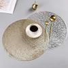 HomeCloud Polyester Round PVC Table Mat | Cutwork Design Dining Table Placemat for Dining, Dressing & Bedside Tables | Durable & Easy to Clean (Multi, Set of 2) view 2