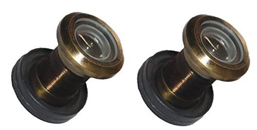 Steel Gold Antique Brass Finish Main Door Lens 180 Degree Door Eye Viewer for Home/Office/Multipurpose (Pack of 2, Gold)