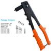 GSK Cut Non Slip 10" Rivet Gun and Rivets, Riveter Nail Gun, Pop Riveter with 50 nos of Aluminum Blind Rivets | Heavy Duty Easy Grip Riveter Nail Gun view 2