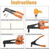 GSK Cut Non Slip 10" Rivet Gun and Rivets, Riveter Nail Gun, Pop Riveter with 50 nos of Aluminum Blind Rivets | Heavy Duty Easy Grip Riveter Nail Gun view 3