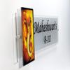 Sangam Ad TransPrint Maheshwari's Clear Shine Acrylic Vinyl Sticker Door Nameplate ((Length 15 x Height 6 x Width 0.3-inch)) view 2