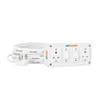 Bitcorp Electric Power Strip, 6A 1500W, 2 Socket 2 Switch Extension Board, Surge Protected, 3 Meter Cord for Home, Office Appliances, Cooler, Fridge, Air Conditioner, PC (White) 220 Volts view 1
