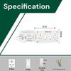 Bitcorp Electric Power Strip, 6A 1500W, 2 Socket 2 Switch Extension Board, Surge Protected, 3 Meter Cord for Home, Office Appliances, Cooler, Fridge, Air Conditioner, PC (White) 220 Volts view 3