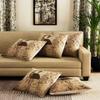 Home Solution Jute Cushion Covers - 16 inch x 16 inch, Set of 5 (Peacock-Brown) view 1