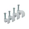 Rpi shop - 20mm Diameter wire Fastener Circle Cable Clip With Metal Nail For Cable Management Pack Of 200 Pcs view 2