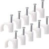 Rpi shop - 8mm Diameter wire Fastener Circle Cable Clip With Metal Nail For Cable Management Pack Of 100 Pcs view 3