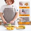 Leeonz Cooking Apron | Adjustable Waterproof Chef Apron with Pocket and 2 Side Coral Velvet Towels for Hands Wiping Quilt for Home Kitchen, Grill, Restaurant (Brown(Coffee), Pack of 1) view 3