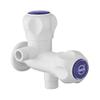 Nixnine Mak ABS Plastic 2 Way Angle Water Tap for Hot & Cold Water Kitchen, Bathroom Wash Basins, 1/2 Inch Thread, (White) Pack of 3, view 1