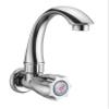 Nixnine Mak ABS Plastic Sink Cock Tap Flange Sink Cock Tap for Long Neck Kitchen Sink Tap/Bibcock for Hot & Cold Water (1/2 Inch) Pack of 2 view 1